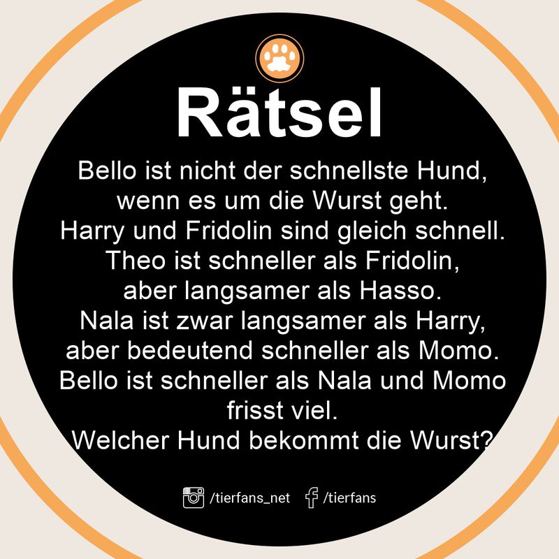 Rätsel: Wer bekommt die Wurst?