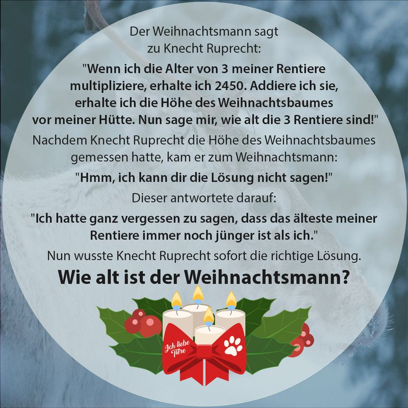 4. Adventsrätsel: Wie alt ist der Weihnachtsmann?