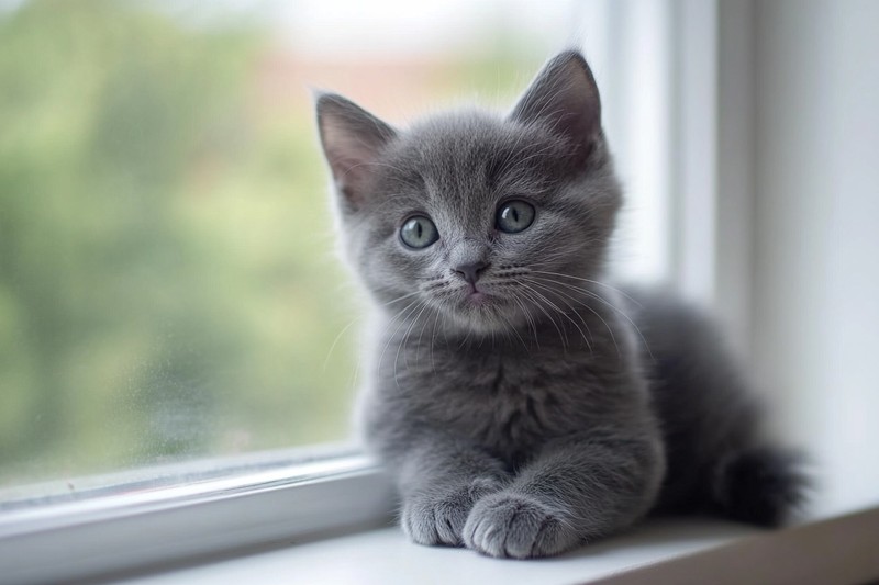 Eine Katze könnte bei offenem Fenster in die Tiefe stürzen.