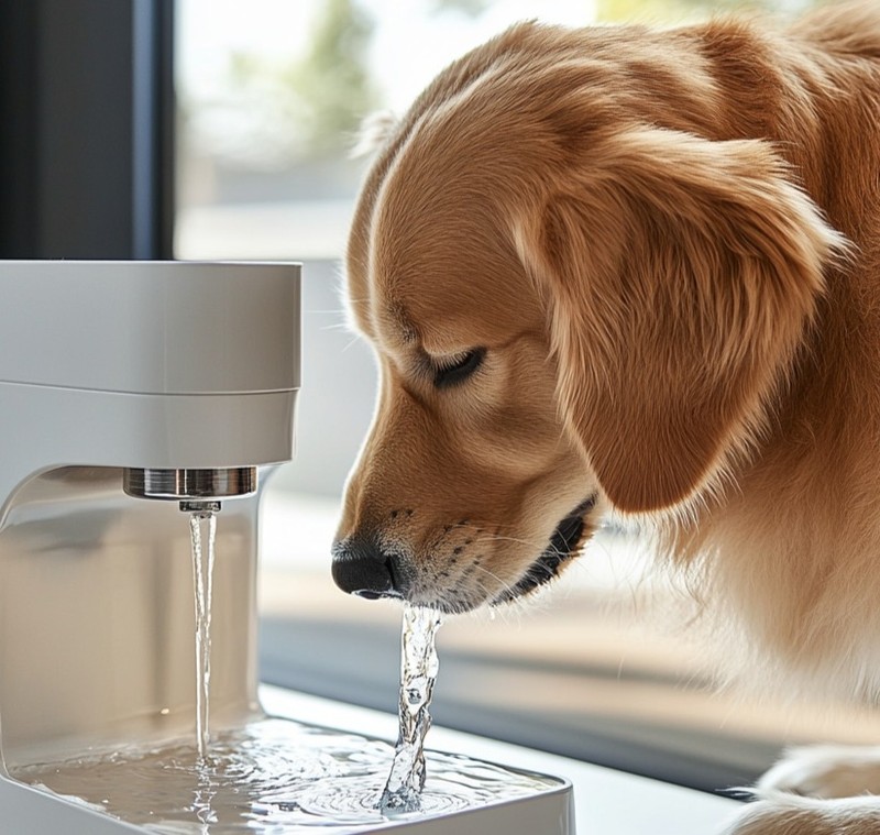 Der Wasserspender kann einfach mit einer Hand bedient werden, sodass du deinem Hund schnell und unkompliziert Wasser anbieten kannst