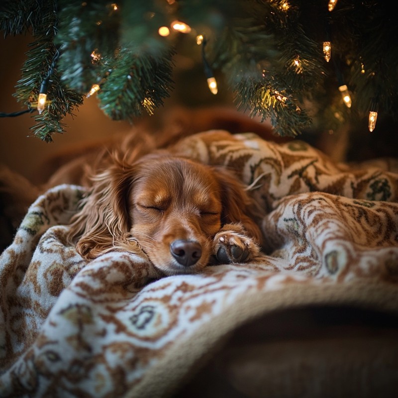 Ein Hund braucht im Winter eine warme Decke.