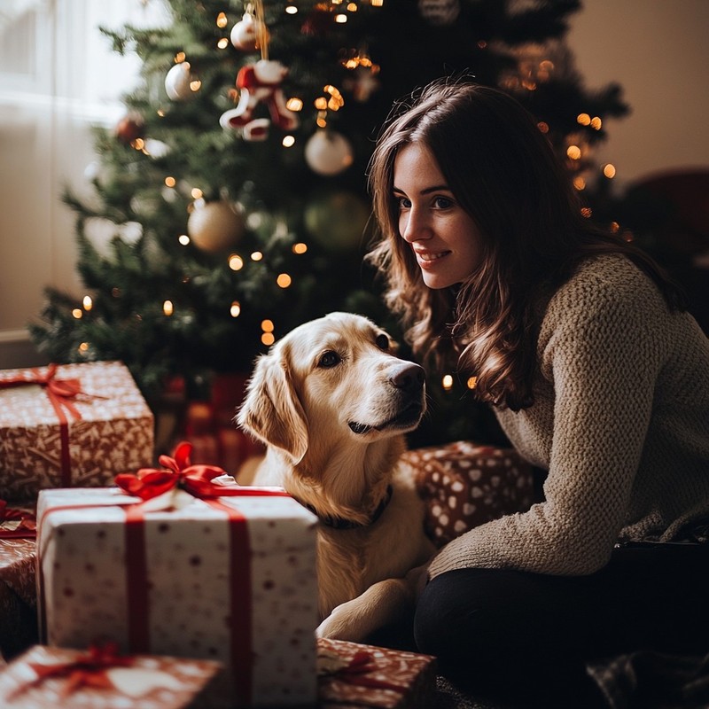 Zu Weihnachten freuen sich Hunde und Hundebesitzer über Geschenke.