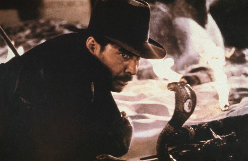 Im ersten Film der „Indiana Jones"-Reihe muss sich der coole Archäologe in einer Grube mit Schlangen zurechtfinden.