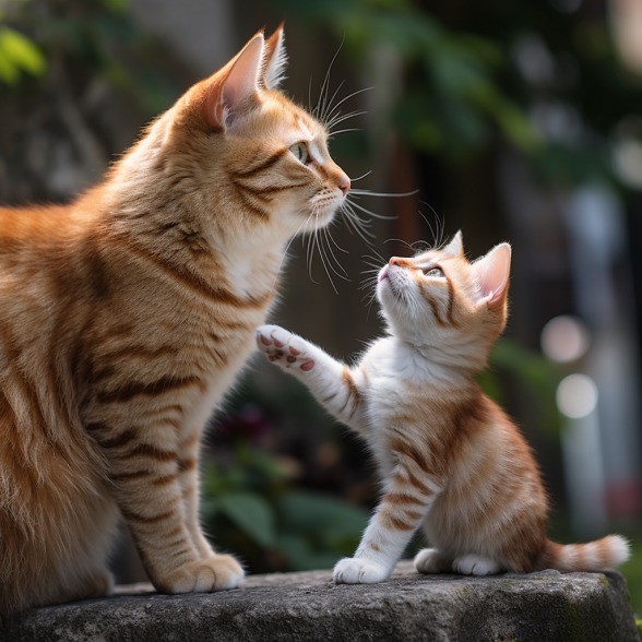 Wenn Kätzchen den Milchtritt ausüben, fühlen sie sich oft sicher und geborgen, ähnlich wie beim Kuscheln mit der Mutterkatze.