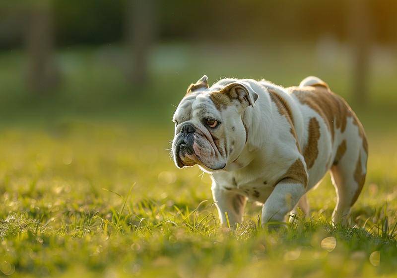 Die majestätischen Englischen Bulldoggen, mit ihrem markanten Aussehen, sind leider Opfer von Qualzuchtpraktiken geworden.