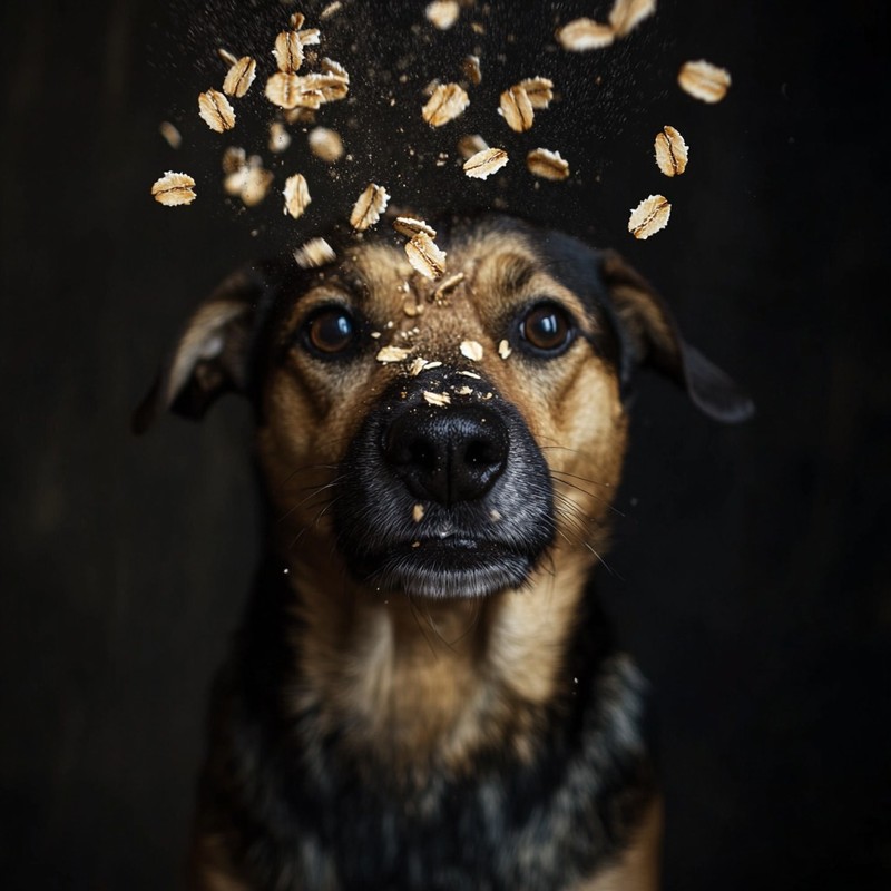 Haferflocken sind perfekt für Hunde mit Magen-Darm-Beschwerden.