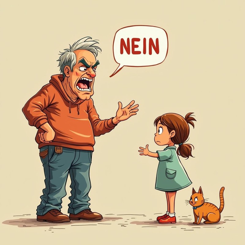 Väter wollen oft kein Haustier haben, lieben es dann aber sehr.