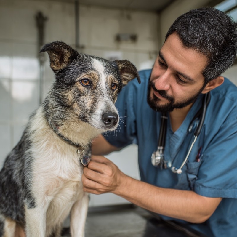 Hunde sollten bei großer Angst vom Tierarzt an Silvester behandelt werden.