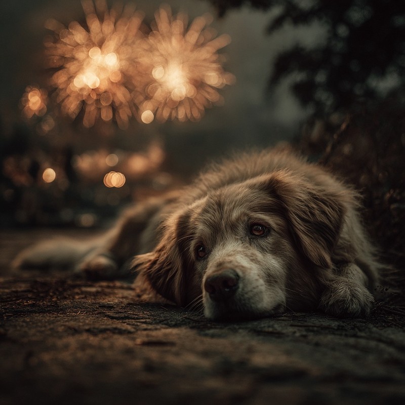 Viele Hunde leiden in der Silvesternacht.